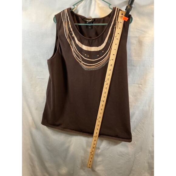 Liz & Me Platinum Collection Women’s Sleeveless Top Beaded Scoop Neck 1X 18/20 - Picture 7 of 8